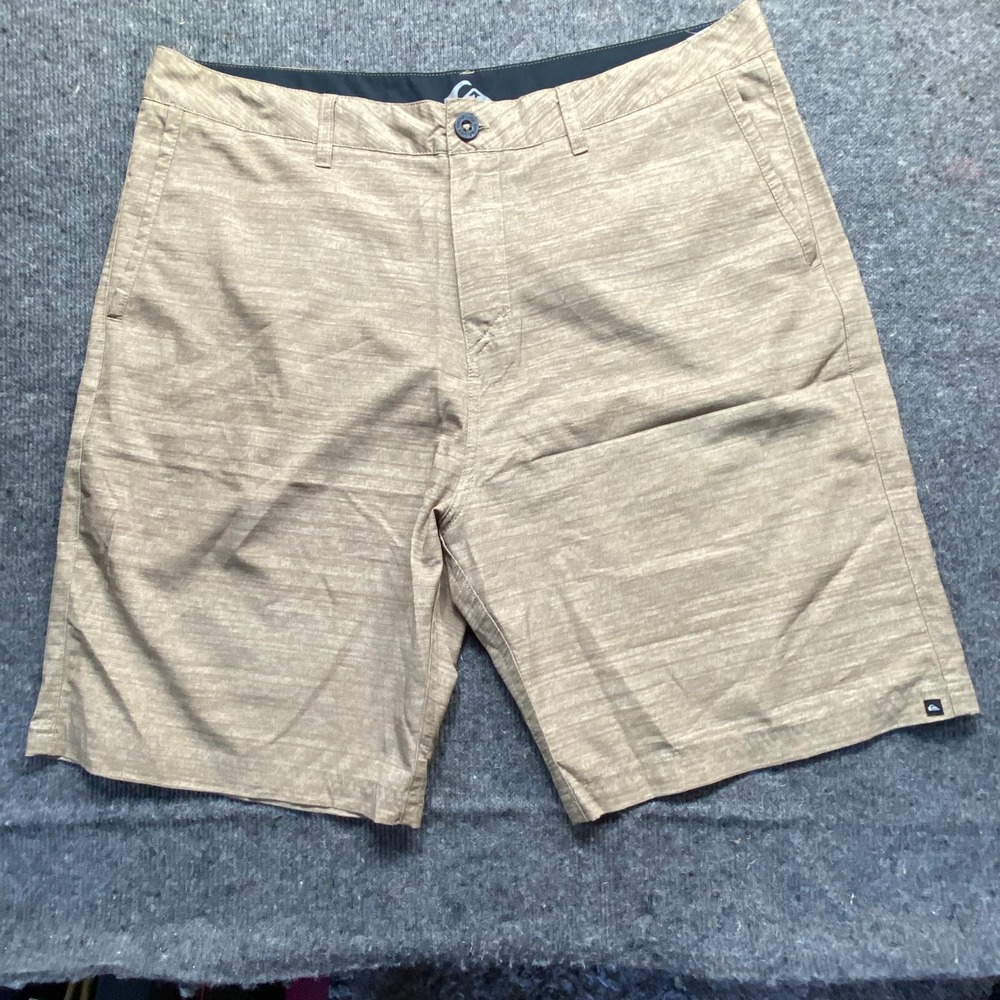 Quiksilver Amphibian Hybrid Board Shorts Mens 38 Tan Heathered